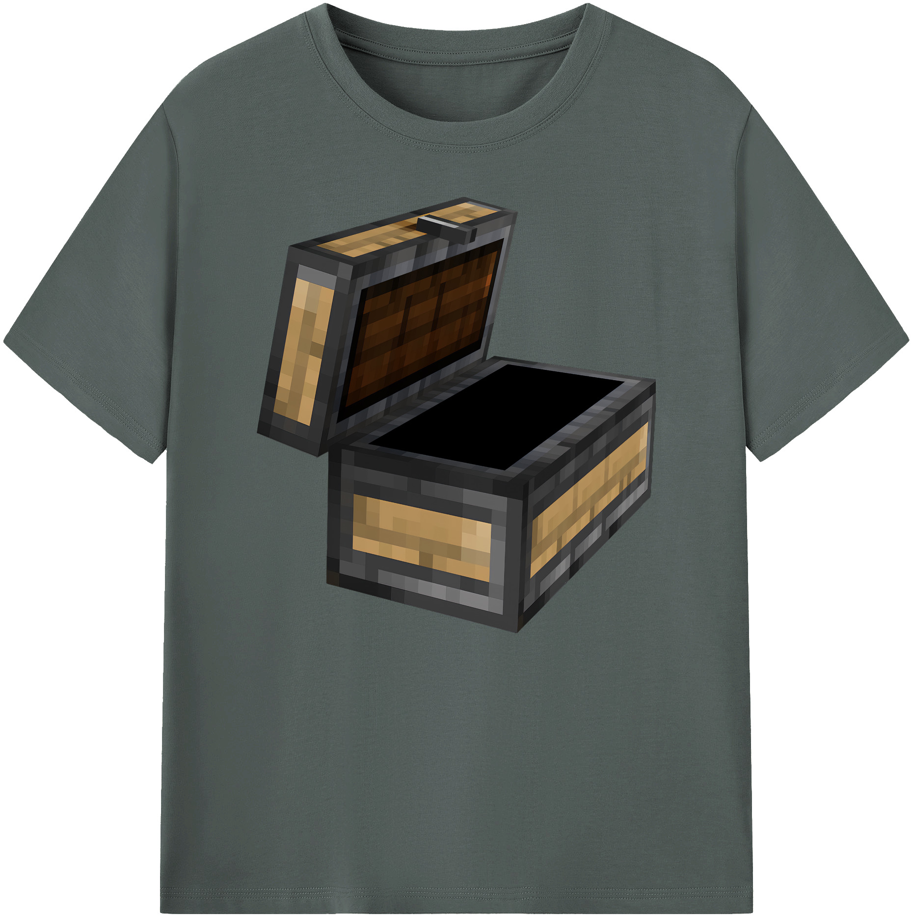 （画像用） マインクラフト ブロックの世界 Minecraft MC Block world 綿100％ メンズ半袖Tシャツ｜肌触りやわらか＆通気性